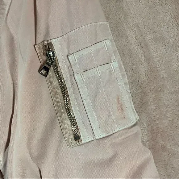 Hudson The Gene Pink Puffer Bomber Jacket S - Picture 4 of 12